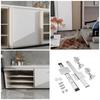 Smooth and Quiet Folding Invisible  Door Rail Cabinet Door Sliding Mechanism for Kitchen Cabinets & Living Room Storage
