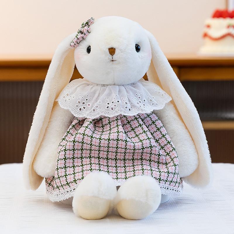 Plush Bunny Doll With Short Pile Fabric For Kids And Teens Gift