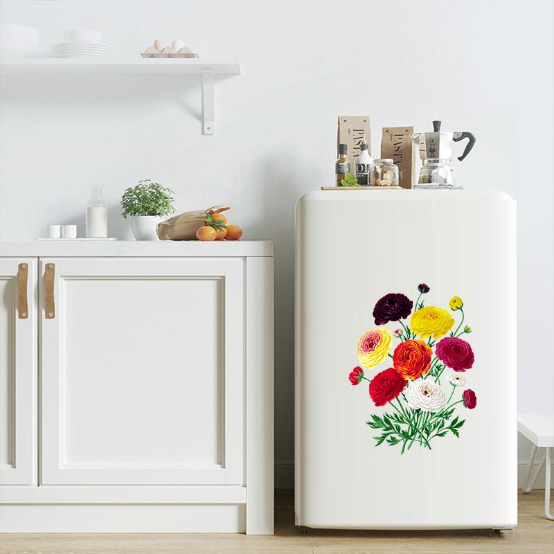 T308# Gorgeous Bouquet Wall Sticker Bathroom Toilet Decor Living Room Cabinet Refrigerator Home Decoration Decals