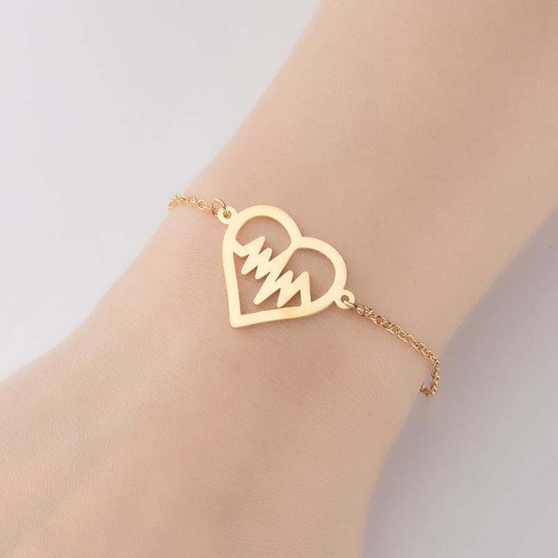 Adjustable Heartbeat Bracelet: European and American Design for Women, Best Friend or Girlfriend Gift