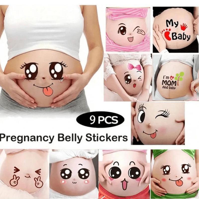 

E16883 Pregnancy Belly Photo Sticker for Expecting Mothers Type A разноцветный