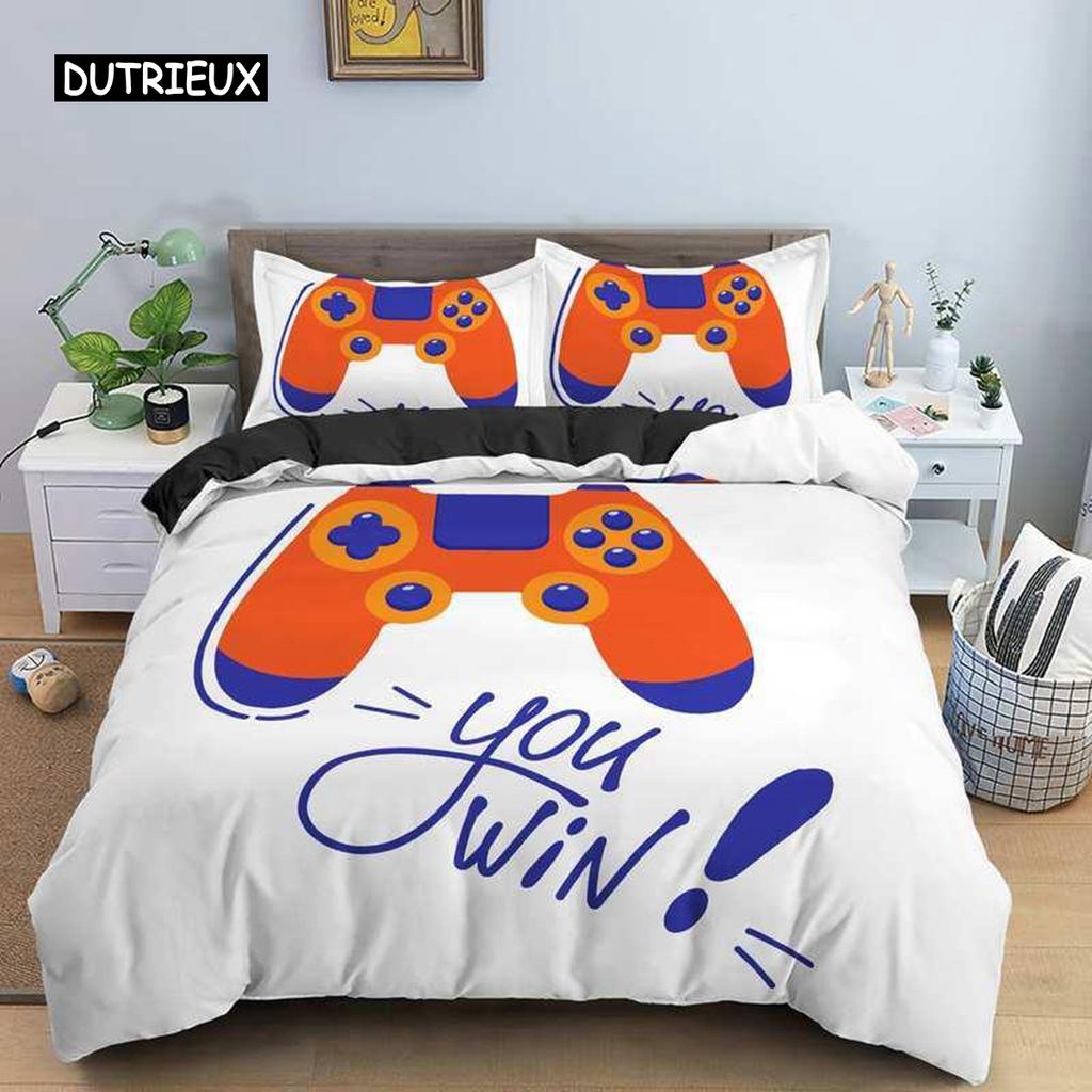 Comfortable Stylish Pattern Duvet Cover Set 3-Piece Set With Duvet Cover And Pillowcases King Queen Twin Sizes For Boys Girls And Kids