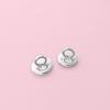 S999 Sterling Silver Wealth Button Buckle Pendant for DIY Bracelets, Necklaces & Rope Weaving