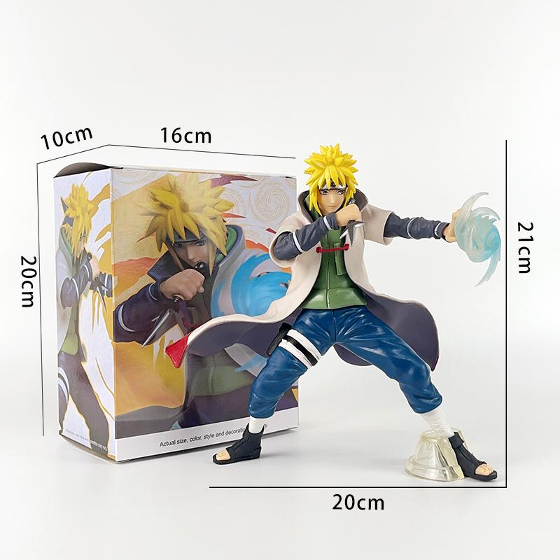 21CM Anime Naruto Rasengan Uzumaki Naruto Uchiha Sasuke Combat Pattern Figure Scene PVC Doll Model Decoration Toys Gift