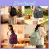 Minimalist Nylon Oxford Backpack With Stitch Detailing And Soft Structure For Casual Outings
