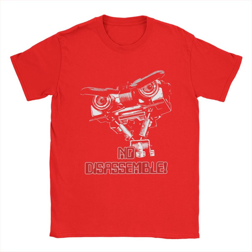 No Disassemble Johnny Five Short Circuit Men's T Shirt Funny Tees Short Sleeve Round Neck T-Shirt Cotton Gift Idea Clothing