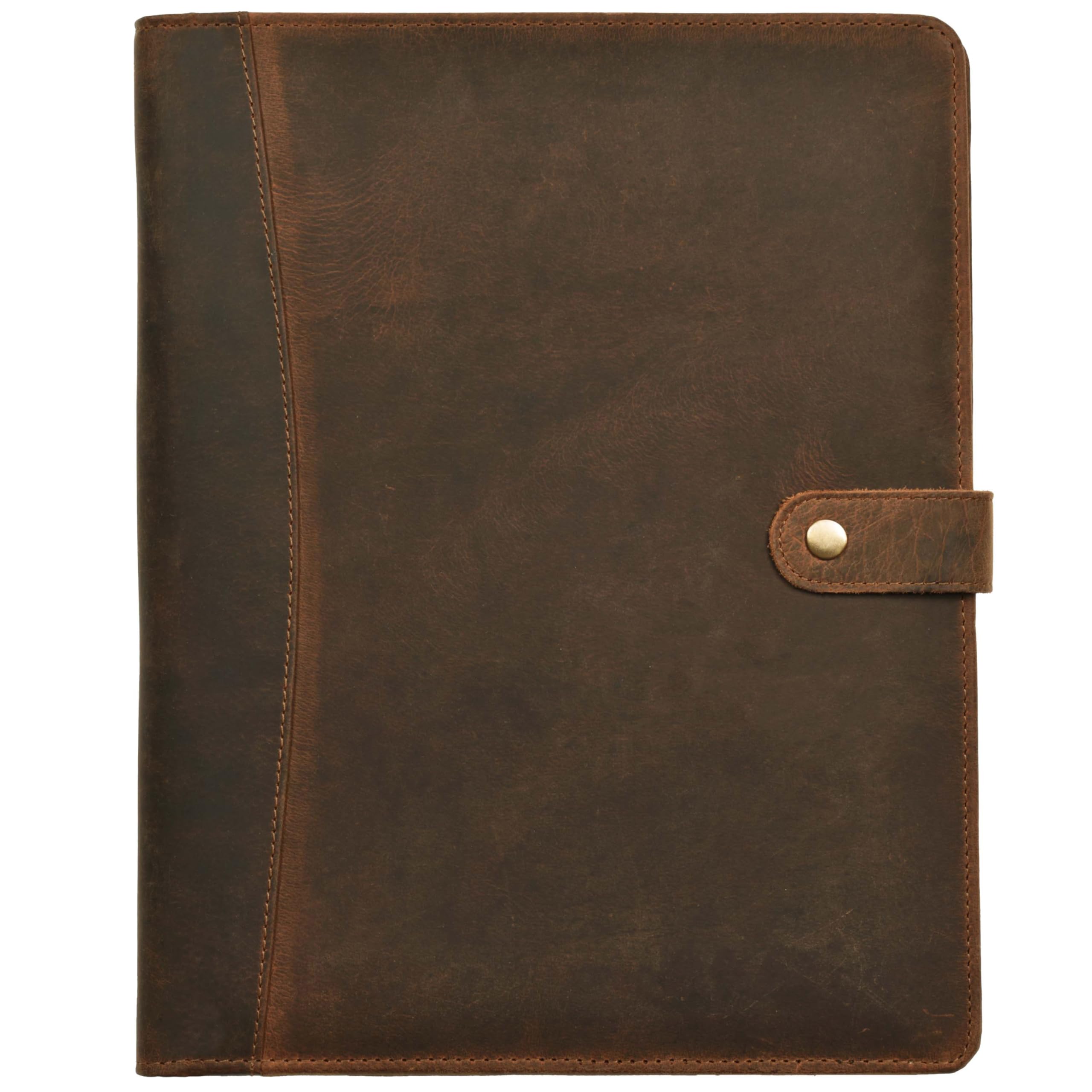 

Genuine Leather Portfolio Organizer - Professional Business Pad Folio for Men and Women - Document Card Holder, Resume Folder, Folio for A4/Letter Siz