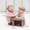 Grandparents Figurines Elderly Couple Figurines Craft Night Light Miniature Sweet Ornament Love Statue Bedside Decor Accessories