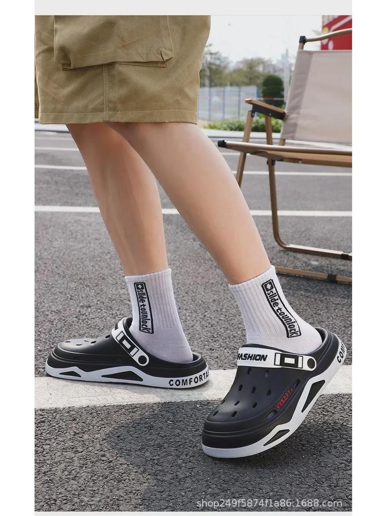 Men's EVA Thick-Soled Summer Sandals: 2024 Non-Slip Beach Shoes and Outdoor Slippers
