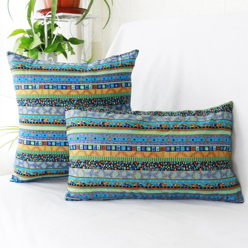Ethnische Böhmische Baumwolle Leinen Dekorative Kissenhülle für Lange Kissen