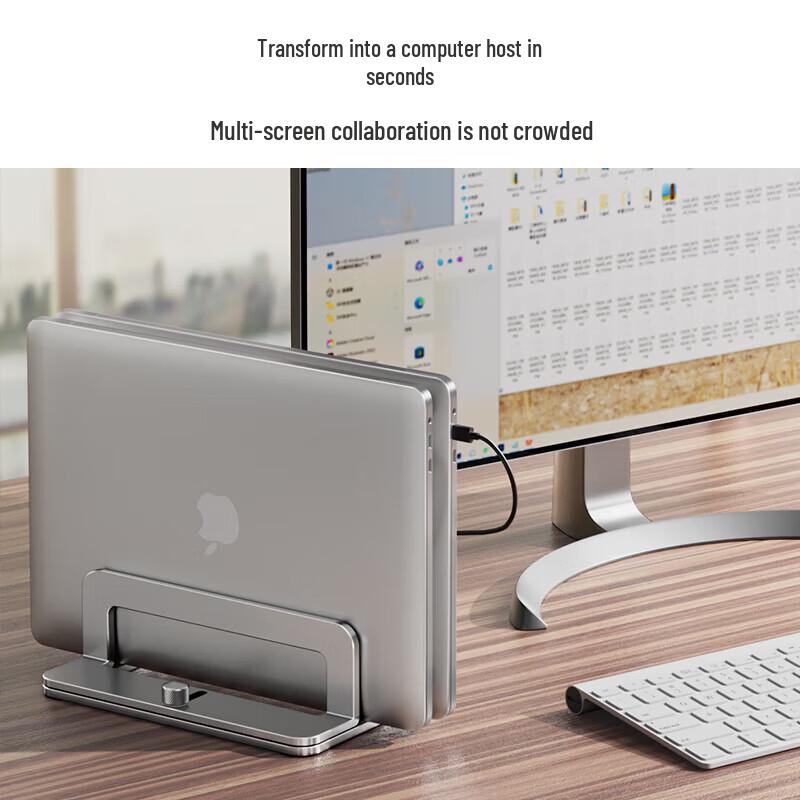 Dual-Slot Vertical Laptop Stand