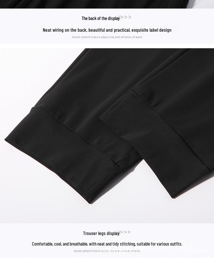 Herren Schnelltrocknende Eisseiden-Sporthose - Atmungsaktiv, Hochelastisch, mit Bündchen und auf Lager für den Sommer.