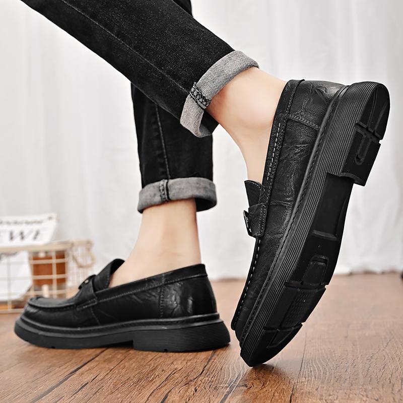 2023 Summer New Middle Aged Business Casual Leather Shoes Work Daily Wedding Breathable Men's Leather Face Dad's Shoes Men's Shoes