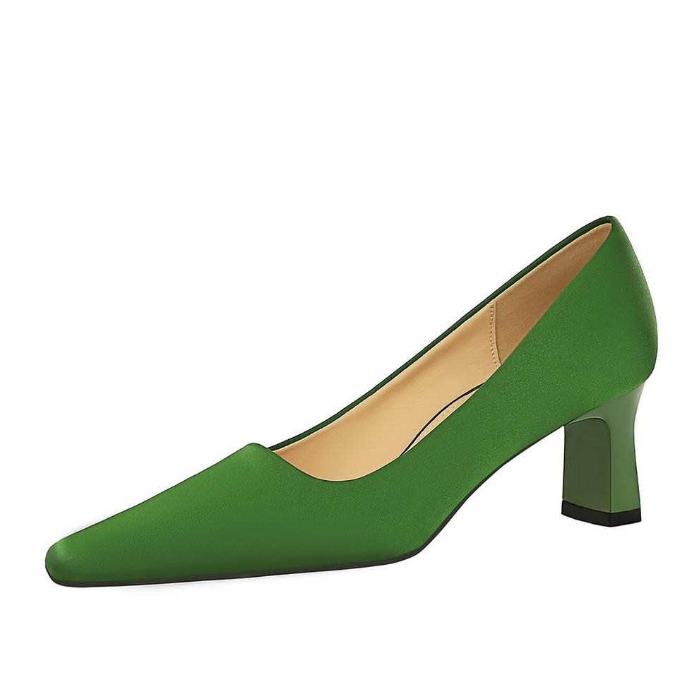 Chaussures à Talons Hauts Vertes - Pointure UK 2.5 - Très Haut (>10 Cm) - Marque HIGH - Occasion Femme