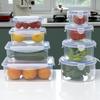 Stackable Transparent Plastic Fridge & Microwave Storage Box – Thickened, Sealed, and Fresh-Keeping for Frozen Foods.