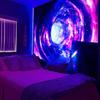 Cosmic Vortex Tapestry - Vibrant Galaxy Design With A Blend Of Blue And Pink Hues For A High-Elegance, Modern Ambiance
