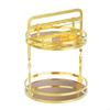 Elegant Moving Dressing Tray With Jewelry Hangers And Open Shelf For Perfumes Creams Makeup