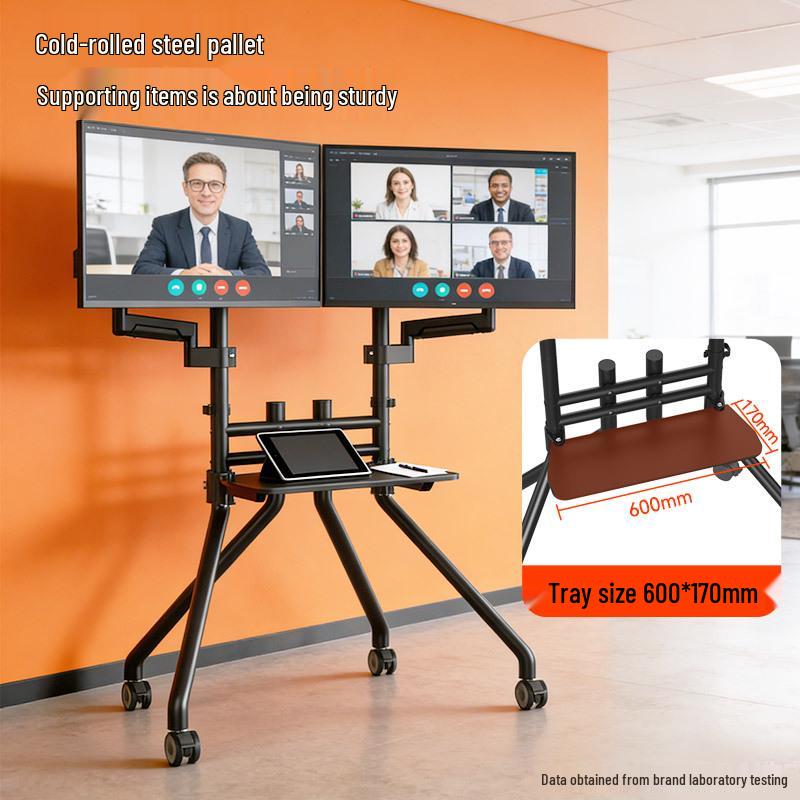 Jianleji Mobile Multi-Screen Stand for 1-4 Monitors, Office VESA Compatible