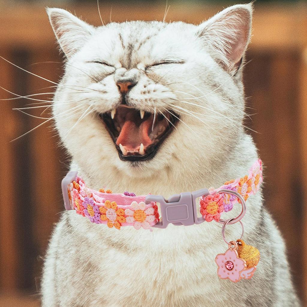 Pet Collar Adjustable Colorful Lace Flower Cat Collar Puppy Accessory Necklace Pet Collar Kitten
