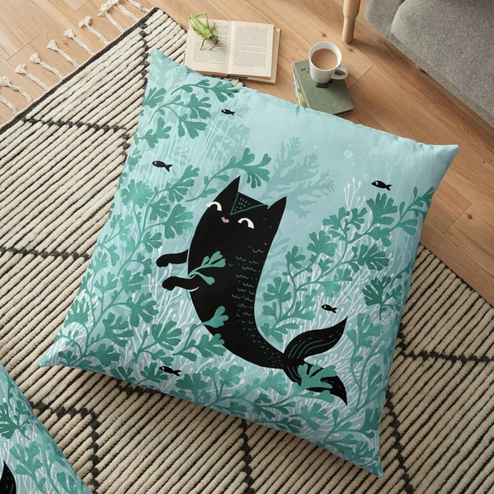 Cute Cat Pattern Pillowcase Interior Decoration Office Living Room Home Pillowcase