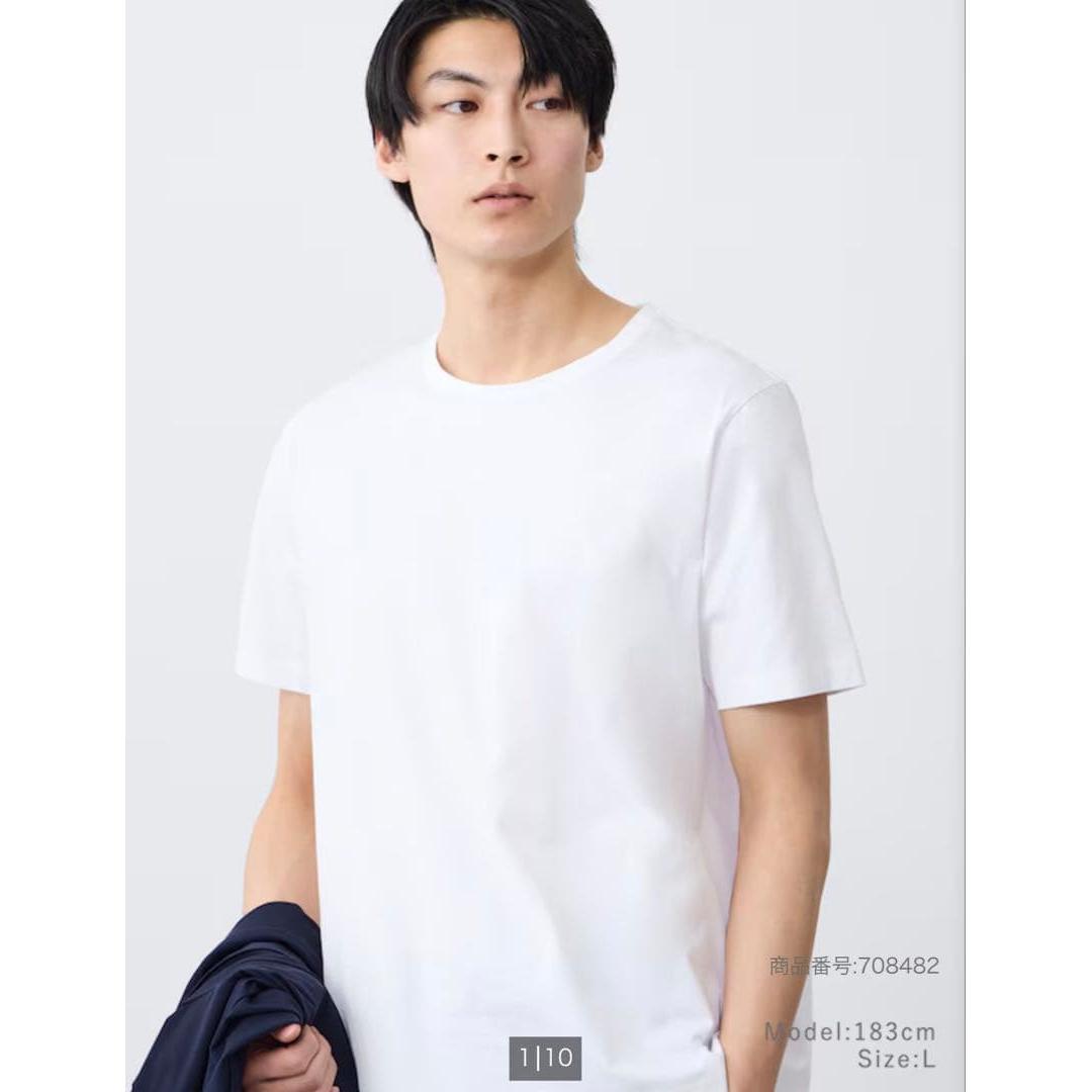 PLST White Silky Cotton Crew Neck T-Shirt