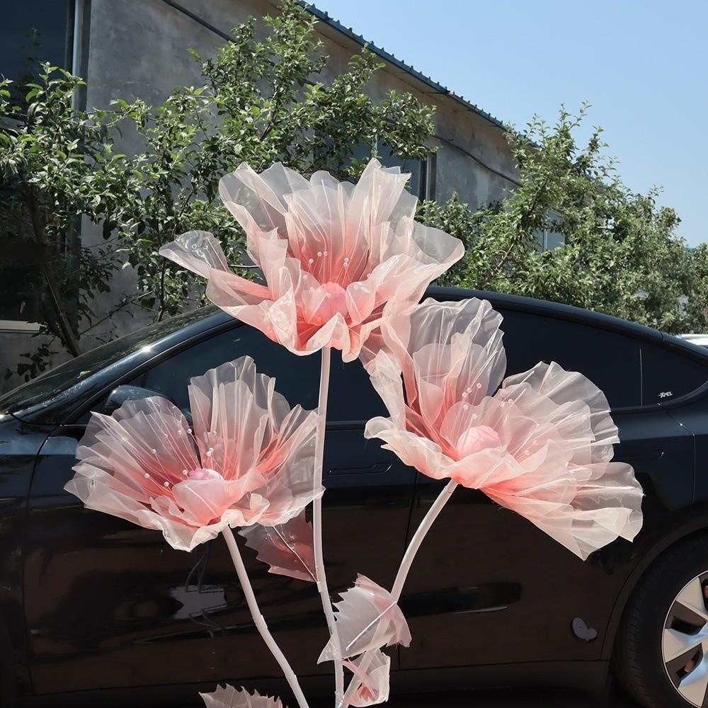 50cm 3D Gauze Artificial Flower Shimmering Effect Large Decorative Flower Window Display