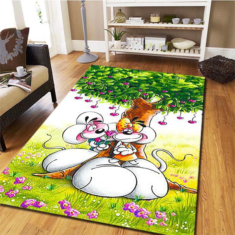 Diddl Carpet Rug for Living Room Bedroom Home Sofa Decoration,Kids play Non-slip Floor Mat