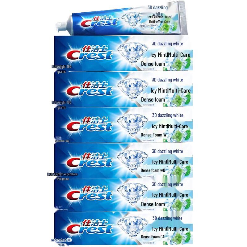 Crest 3D White Icy Mint Toothpaste Family Pack