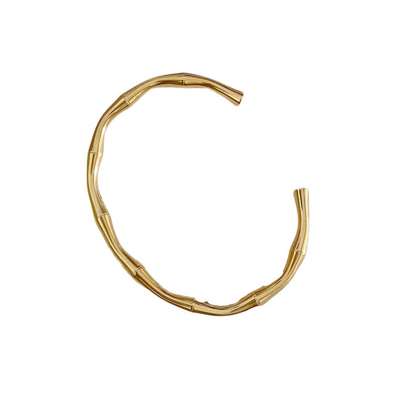 European & American 18K Gold Plated Titanium Steel Geometric Women’s Fashion Bracelet Bangle