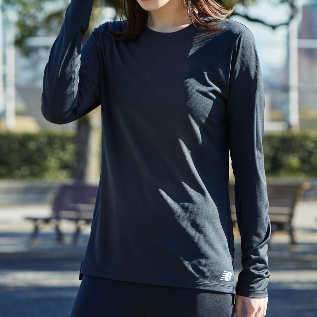 Exclusive SuperCore Core Run Long Sleeve Running with Sweat Absorbent Quick Drying Function WT11204 Eclipse Japan M To Japanese Size [New Balance]