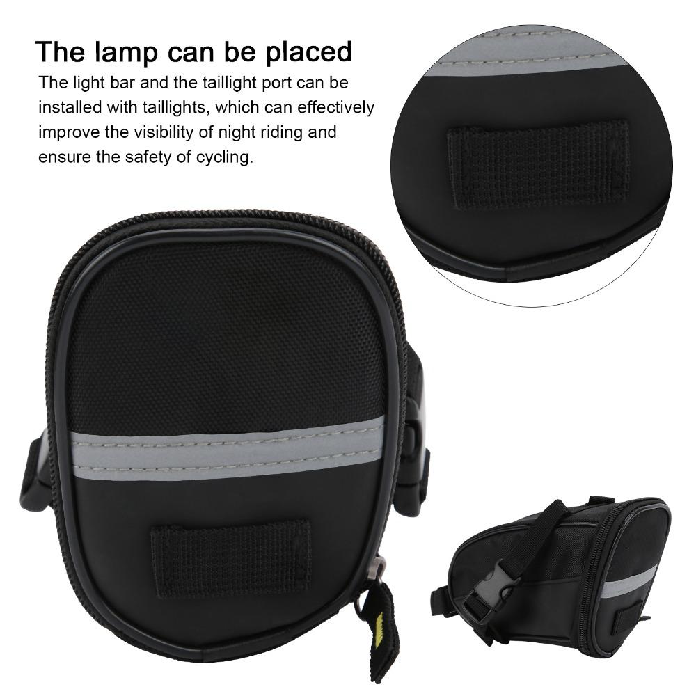 Easy Install Bicycle Tail Bag Leather + 1680D Oxford Cloth Bike Saddle Packs  Long‑distance Riding