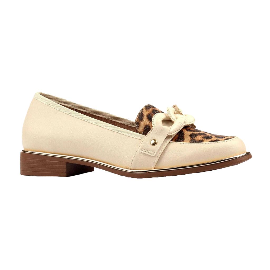 Lunar Womens/Ladies Sara Leopard Loafers
