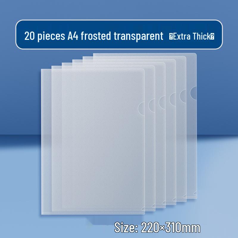 Customizable A4/A5 L-Shaped Transparent Folder with PP Two-Page Insert Cover