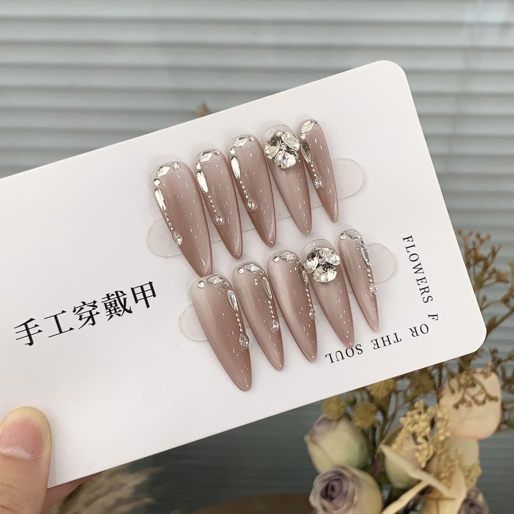 Ice-transparent Simple Pile of Drill Side Light Cat Eye Small Broken Diamond Patch Wear Armor