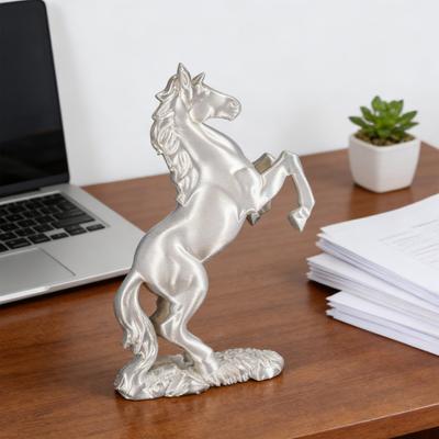 Simulation Pferd Figur Schwarz Weiß Pferd Statue Sammlerstück Tier Skulptur Ornament Dekoration Pferdeliebhaber Geschenk