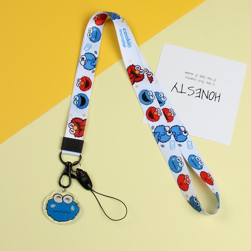 Cartoon Mobile Phone Lanyard, Cute Pendant, Wide And Flat Braided Belt, Lanyard, Key, Badge, Card Cover, Neck Lanyard.
