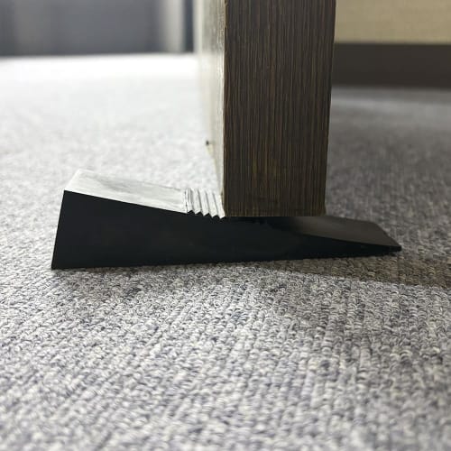Tokyo Bouon Door Stopper TB-02, Black, Anti-Slip, Gap-Clearing, Flooring, Safety, Secures Doors, Entrance Doors, Windproof, Indoor Use, Home, Office,