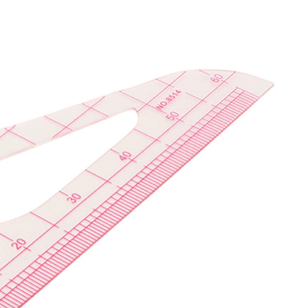 5pcs Transparent Triangular Curve Rulers Plastic Sewing Ruler Set For Tailors