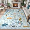 Plant Flower Animal Carpet Children's Soft Crawling Mat Large Area Carpet Room Decoration Door Mat Home Decoration