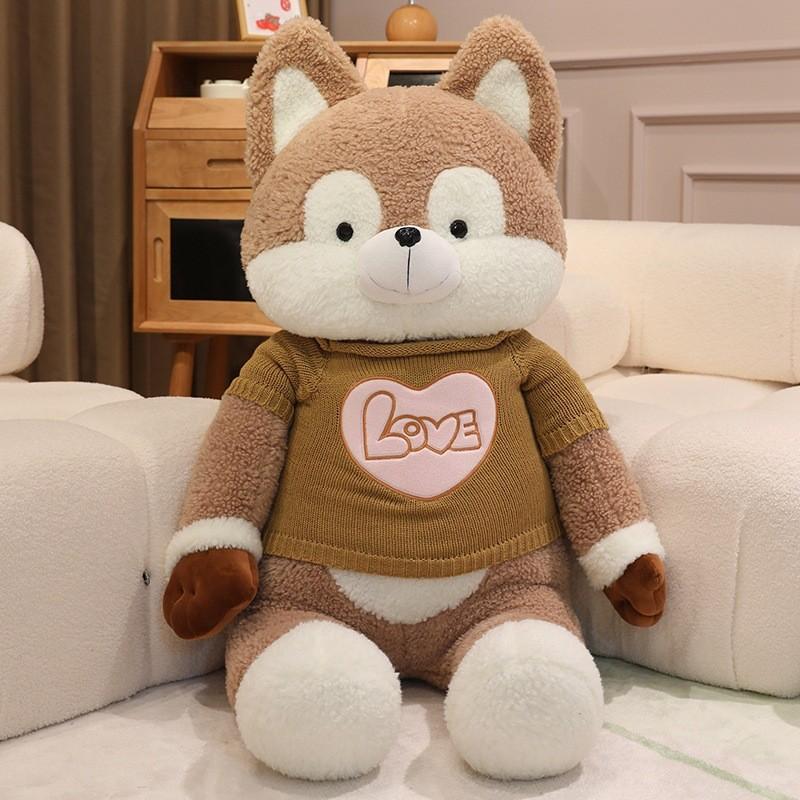 Dog Plush Husky Toy Pillow Animal Stuffed Doll Bedroom Decoration Kids Gift