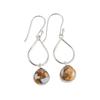 Orange Kupfer Türkis Edelstein 925 Sterling Silber Schmuck Handgefertigte Ohrringe EE-19-38