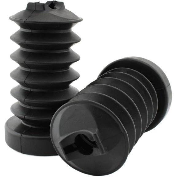 Black Rubber Rear Fork Cover Shock Absorber Compatible With Touring Street Electra Glide Road King 97-13 Motorcycle Parts