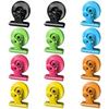 12-pack Färgglada Magnetiska Klämmor med Repskyddande Självhäftande Kuddar, Kylskåps- och Whiteboardmagneter för Hem, Kök och Kontor