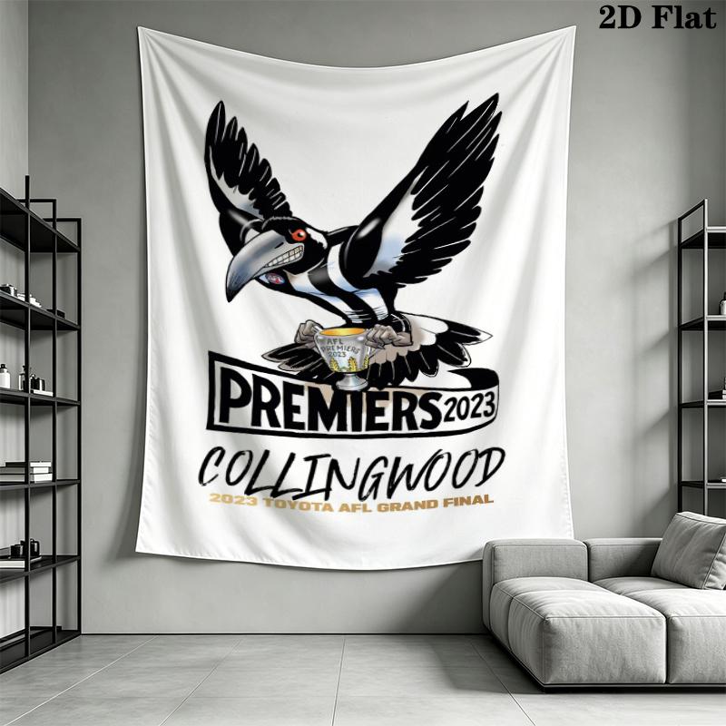 Collingwood Wall Tapestry Aesthetic Wall Hanging Printed Fabric Blanket Decorative Tapestries for Bedroom Living Room Home Decor