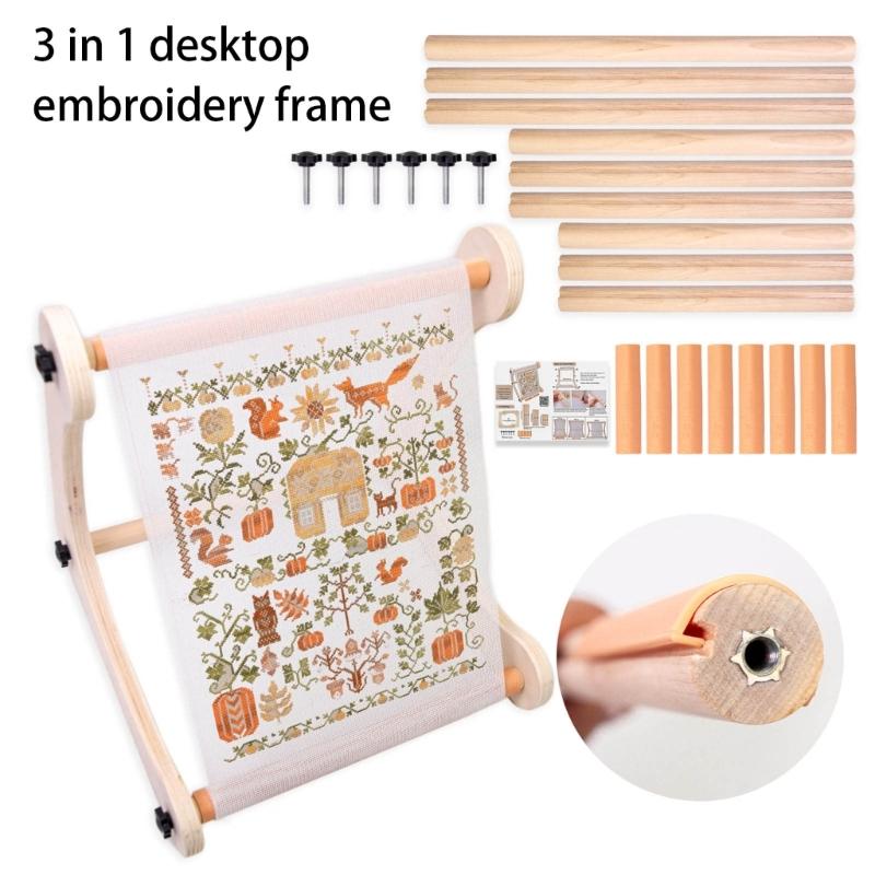 Adjustable Desktop Crosses Stitching Embroidery Frame With Ergonomic and Easy Assembly for Home Crafting