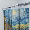 Versatile Pattern Bathtub Curtain With Hooks Waterproof Easy Clean Quick Hang For Home Hotel Bathroom Use