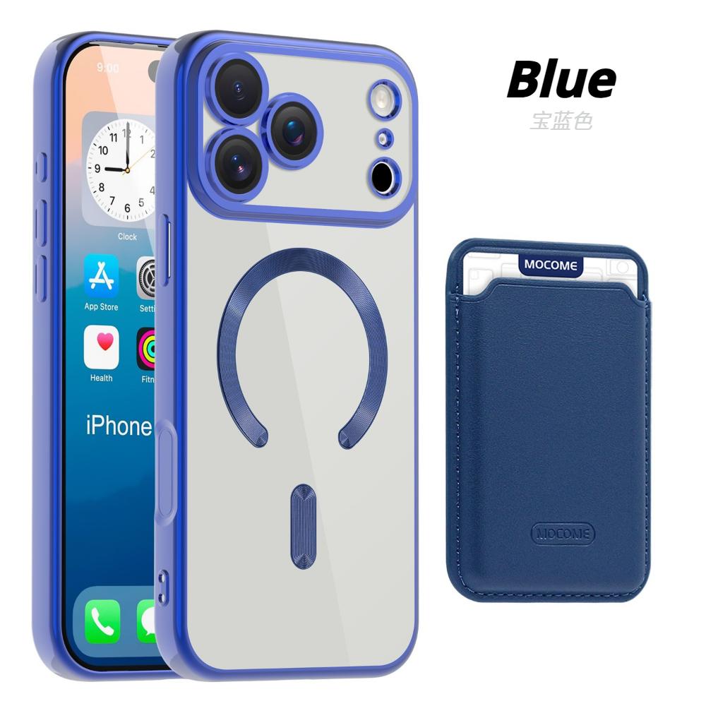 Magnetic Leather Transparent Flip Wallet Case For iPhone 17Air/16 pro Max 15 14/13/12/11 with Card Holder Bumper Bag Built-in Stand
