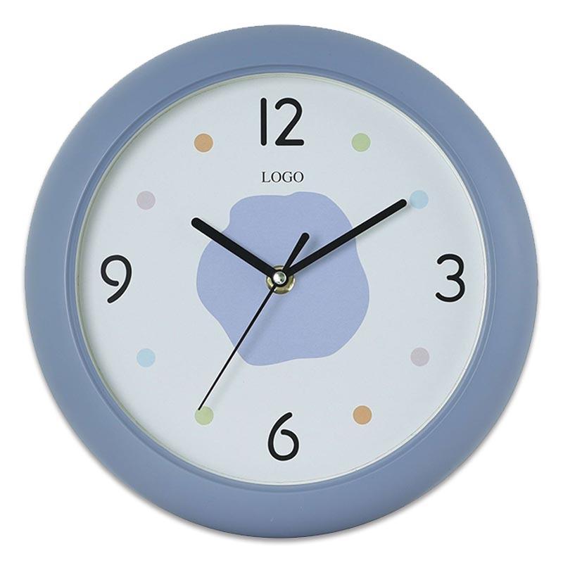 

10-дюймовые Ультра-тихие Легкие Роскошные Часы в Кремовом Стиле Гостиная Креативные Часы Настенное Украшение Кабинет Ресторан Бесшумные Настенные Часы Type C blue