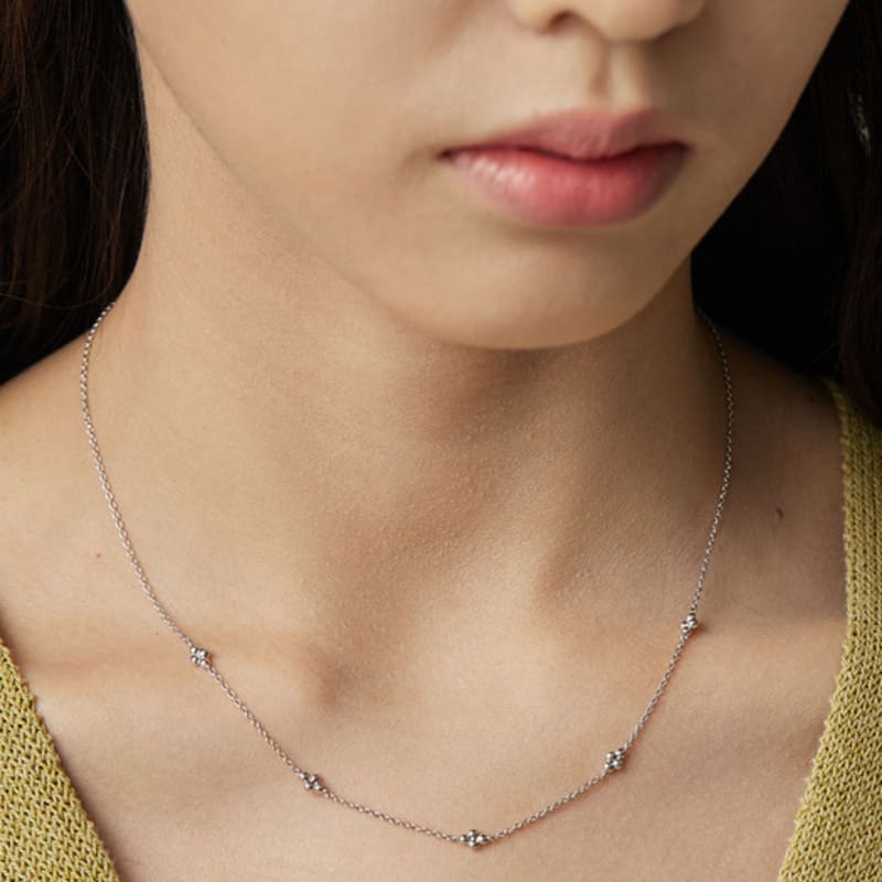 

by hyeres [925 silver] Bubble station necklace (Silver) BH7N53725W9450 single type