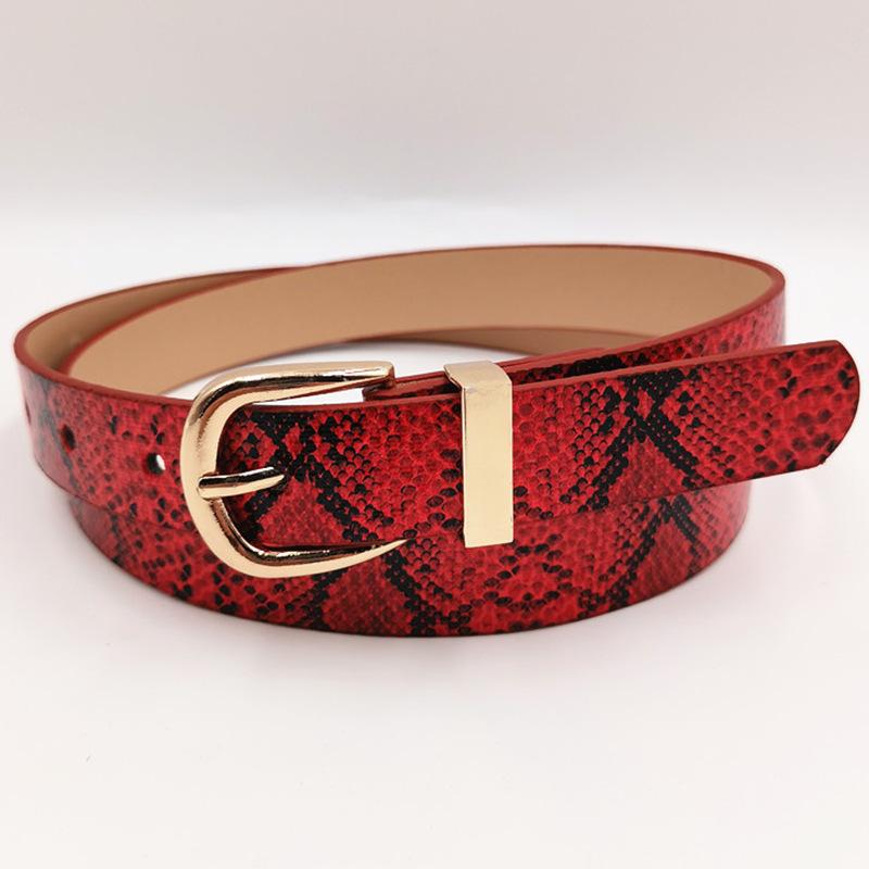 Small Snake Pattern Series Women's Belt Simple and Versatile Jeans Decorative Belt